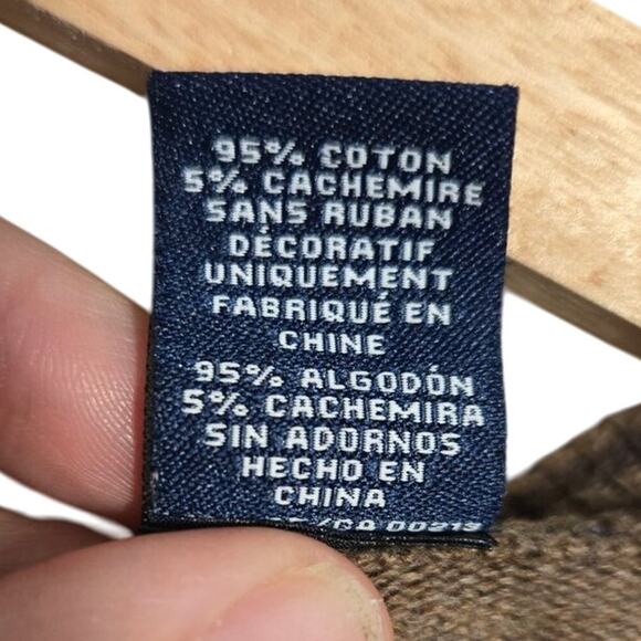 Chaps Men's Cotton Cashmere V-Neck Sweater Size M 0356 - Picture 8 of 9